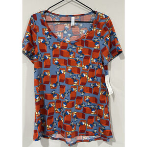 NWT Lularoe Classic Disney DONALD DUCK Top Tunic Blouse Size Small 2637